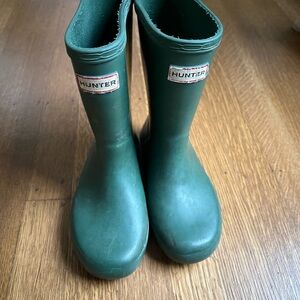 Kids Hunter Kids Green Rain Boots
